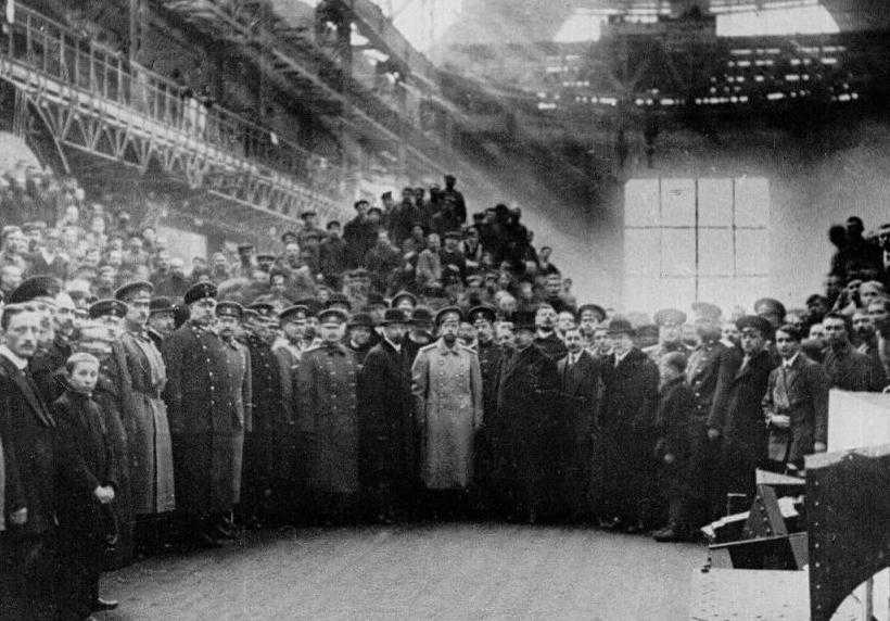 Император Николай II на Путиловском заводе